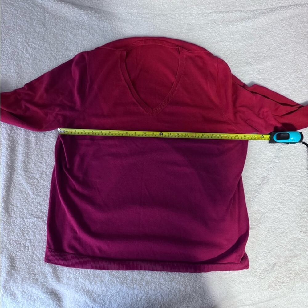 Amazon Essentials Red V-Neck Lightweight Sweater - Picture 3 of 6